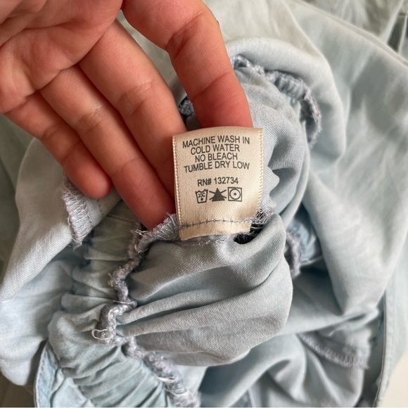 Cloth & Stone Tencel Jumpsuit chambray size medium blue denim wrap Summer tank - Picture 12 of 16